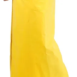 Prakasam Cotton Premium Quality Flexi Size Welcro Pocket ( sticker Dhoti) Gold Jari Border Cotton Yellow Solid Men Dhoti-image-7
