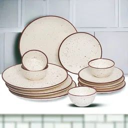 yourowndcor Pack of 12 Ceramic Elegant White Handcrafted Dinner set of 12(4Plates 4 Bowls/Katori4 Quarter Plate Dinner Set-picture-10