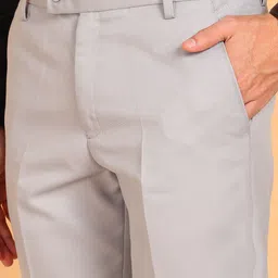 cyphus Men Slim Fit Grey Viscose Rayon Trousers image 4