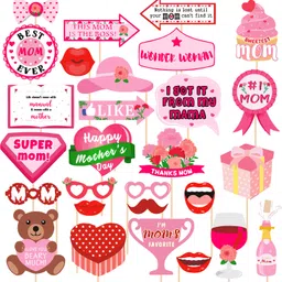 zyozi Mother's Day Decorations PhotoBooth - Mother’s Day Party Supplies (Pack of 28) Photo Booth Board-picture-26