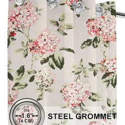 the linen company 274 cm (9 ft) Long Door Cotton Transparent Curtain (Pack Of 2) image 5