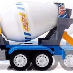 quasar Friction Powered cement mixer toy Construction Unbreakable Plastic jcb Truck with Light & Sound Engineering Car Toys Concrete Mixer Model for Kids Toy image 3
