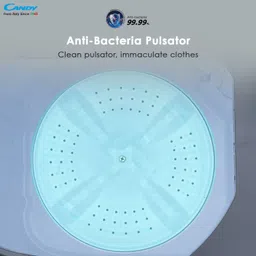 candy 7 kg Semi Automatic Top Load Black, White image 4