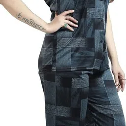 vania's grace Women Night Suit Set Brown Abstract image 3