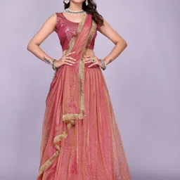 apnisha Solid Semi Stitched Lehenga Choli-picture-25