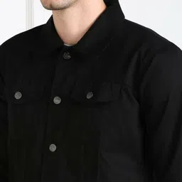 lahaba Men Solid Denim Jacket image 3