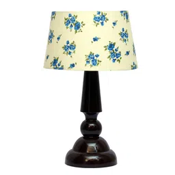 Petunia Off White Fabric Shade Night Lamp With Wood Base By BrightDaisy image 5