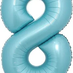 Solid Number 8 Large size Pastel Blue Balloon 32" Eight digit numeric Foil Balloon Letter Balloon-image-51