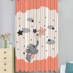 newturn 155 cm (5 ft) Polyester Room Darkening Window Curtain Single Curtain-picture-10