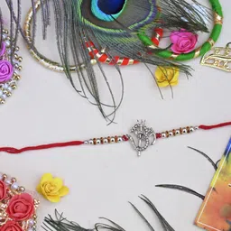 chanun Designer RP-3 Kundan Rakhi Set image 3