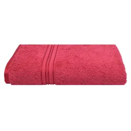 Red Solid 500 GSM Cotton Bath Towel by RANGOLI image 2