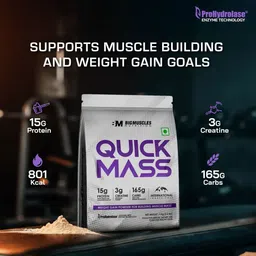 bigmuscles nutrition Quick Mass Gainer | With Creatine Monohydrate & Prohydrolase Tech | High Protein Weight Gainers/Mass Gainers image 4