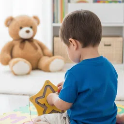 joyjuggler Magnetic Star Fish Shape Maze, Montessori Toys for 2+, Wooden Magnet Board image 2