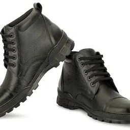 svpanther Genuine Leather Ankle Length Boots for Men | Soft Cushioned Insole Boots For Men Boat Shoes For Men image 2