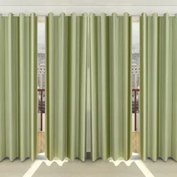 loof klapper 214 cm (7 ft) Polyester Semi Transparent Door Curtain (Pack Of 4)-picture-17