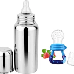 solida KIDS AND BABY MILK FEEDING BOTTLE, FRUIT FEEDER, SILICONE FINGURE BRUSH - 240 ml-picture-16