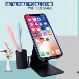 wens Metal Mobile Stand with Pen Stand image 4