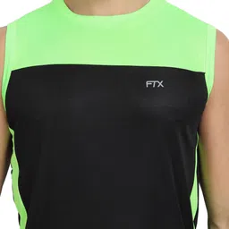 FTX Men Colorblock Round Neck Black Vest Men Vest image 3