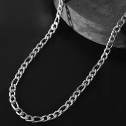 Sterling Silver Chain Necklace, Classic Link Design, Unisex Fashion Accessory Silver Plated Alloy Chain-image-0