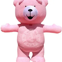 JUMP N PLAY Light Pink Teddy Fur Mascot Fabric Costume (8 Feet) Elders Halloween Costume-image-20