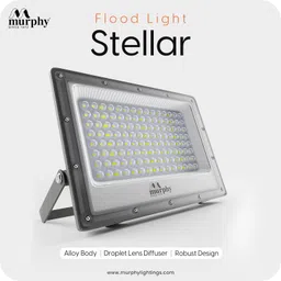 murphy Stellar 200W LED Flood Light | Ultra-Bright 6500K Cool White | IP66 Waterproof | High Lumen Outdoor Security Light for Factory, Sports Ground (Pack of 2) Flood Light Outdoor Lamp image 3