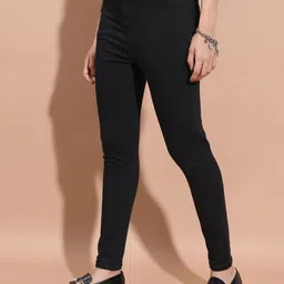 tokyo talkies Women Skinny Mid Rise Black Jeans image 4