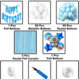 crazykart Doraemon Theme Happy Birthday Decoration Kit For Boys Party Decoration Items image 2