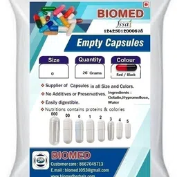 Pharma raw materials Empty Gelatin Capsules size 0 Red / Black-image-20