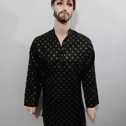 cosmos international Men Cotton Blend Kurta Pyjama Set image 3