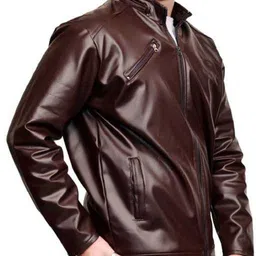 houseofcommon Men Solid Leather Jacket-picture-13