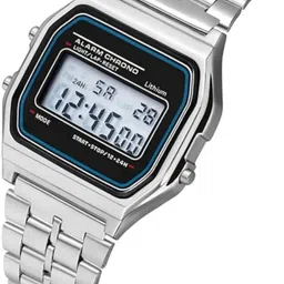 shrishyam Digital Watch - For Men & Women Siver image 2