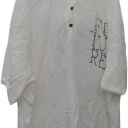 chalaila Casual Kaftan Sleeve Self Design Women White Top-picture-44