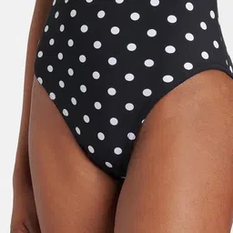 lulu & sky Solid Women Black Swimsuit image 4