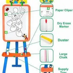 sarasi MickeyMouse 5 In 1 Dual Side Easel Activity Board image 2