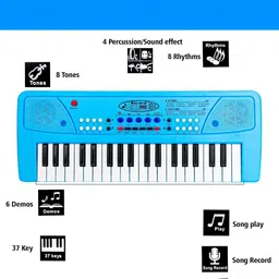 pepstter 37-Key Electronic Piano Keyboard Toy with Mic, Recording & Power Options image 5