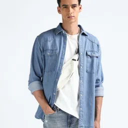 flying machine Men Regular Fit Solid Casual Shirt-picture-15