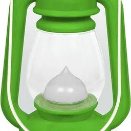 slyka Hi-Quality and Heavy duty Rechargeable lantern with Night Lamp Green Plastic Table Lantern image 2