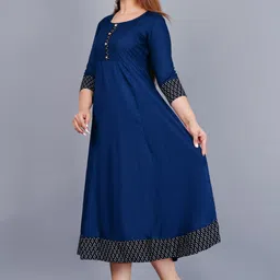 rupvali Women Self Design Viscose Rayon Anarkali Kurta image 3