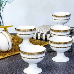 roxx Porcelain Footed Bowl Set of 6pcs image 1