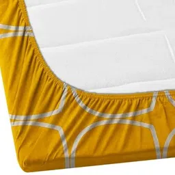 ncs Cotton Double Fitted (Elastic) 210 TC Floral Bedsheet image 3