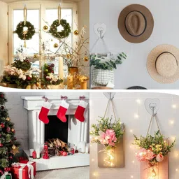 omkar Heavy Duty Self-Adhesive Heart/Love Shape Wall Hooks (15 Pcs) Hook 15 image 5