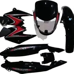ultra Full fiber body kit for Dream yuga bike black Red Combo-picture-11