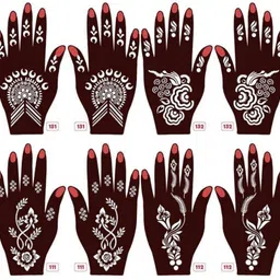 bittu creation MENDI_F196 MENDI_F196 Hand Mehndi Stencil Stencil-picture-10