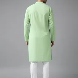 univibe Men Solid Pure Cotton Straight Kurta image 2