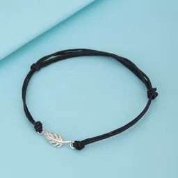 Carlton London Women 925 Sterling Silver Rhodium-Plated Adjustable Charm Bracelet-picture-15