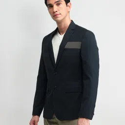 arrow Men Solid Single Breasted Formal Blazer image 4