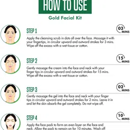 nature's essence Party Ready Glowing Gold Combo, Gold Facial Kit & Creme Bleach, Pack of 2 81 g image 3