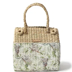 habereindia Picnic Baskets | Lunch Basket | Cane or Jute Basket | Wicker Baskets | Cane Basket for Gifting (Design 01) image 2