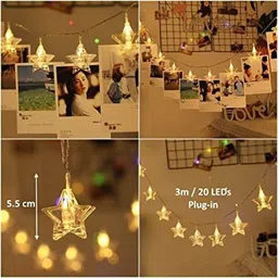 mehakent 10 LEDs 3 m Yellow Steady Star Rice Lights image 4