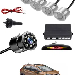 zplus Car Parking Sensors - Set of 4 with Reverse Parking Camera (Silver)-307 Safety of Passengers/Car One Alarm Kit-2117 Parking Sensor-picture-40